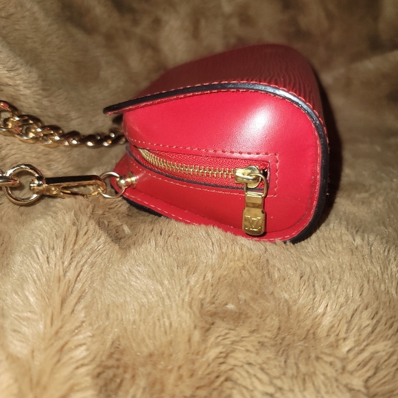 Louis Vuitton Epi Dauphine Jaune Red Clutch Toiletry Crossbody Bag Authentic - Picture 14 of 16